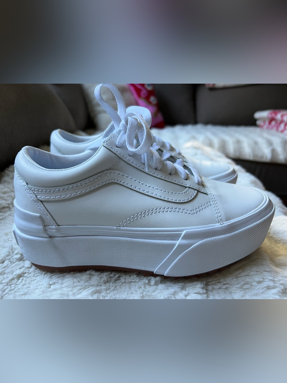 Vans Leather Old Skool Stacked Platform women's size 5 - Picture 4 of 14